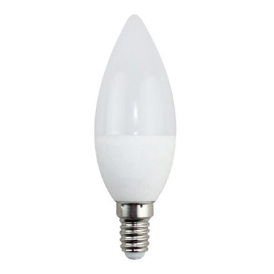 Bombilla vela economica, E-14P 5 W 230 V  6000k (blanco frío)