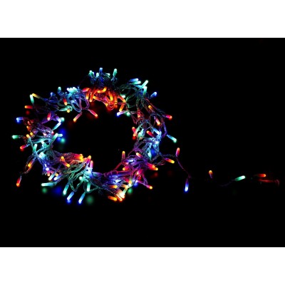 GUIRNALDA 140 LEDS PARA INTERIOR CON CABLE VERDE (MULTICOLOR)