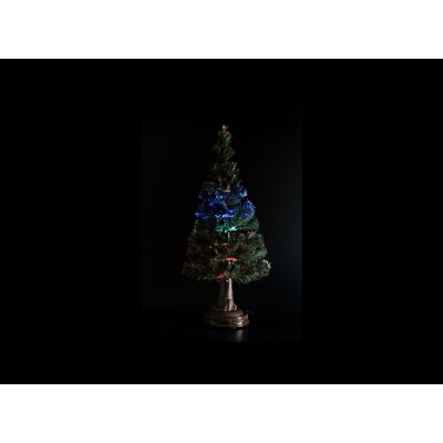 ÁRBOL LED FIBRA ÓPTICA CON EFECTOS, ROJO-AZUL 90 cm de altura 