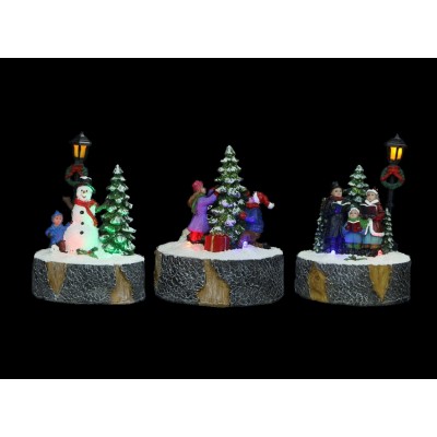 EXPOSITOR FIGURAS DE NAVIDAD LEDS - 2700K ( LUZ CÁLIDA) 9 PIEZAS