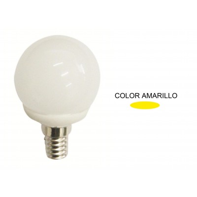 LÁMPARA ESFÉRICA LED COLORES , AMARILLA