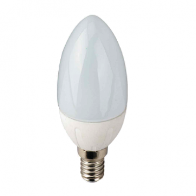 Bombilla vela E-14P 6 W 230 V 6000k (blanco frío)