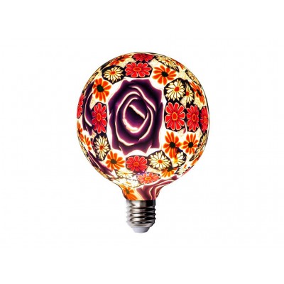 LAMPARA DECORATIVA LED SILICONA ROSA PURPURA E27 4W 230V 3000K