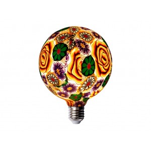 LAMPARA DECORATIVA LED SILICONA FLOR NARANJA E27 4W 230V 2200K