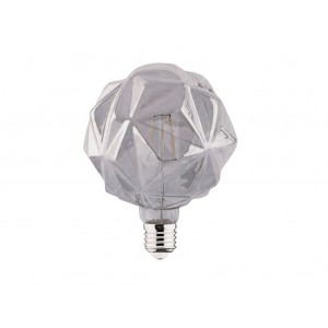 LAMPARA GLOBO CRISTAL SMOKY DIAMANTE FILAMENTO LED E27 4W 1800K 360º 230V