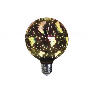 LAMPARA DECORATIVA 3D FILAMENTO LED GLOBO EFECTO MARIPOSA E27 4W 320º 230V