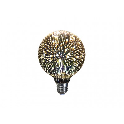 LAMPARA DECORATIVA 3D FILAMENTO LED GLOBO EFECTO FUEGOS ARTIFICIALES E27 4W 320º 230V