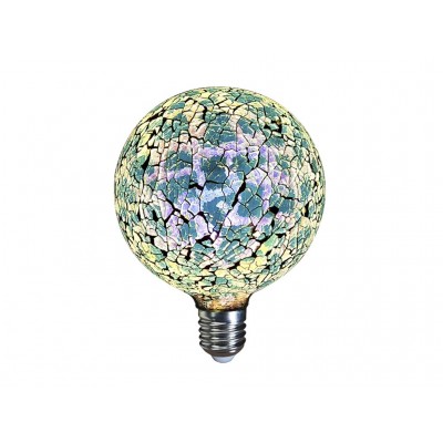 LAMPARA DECORATIVA FILAMENTO LED GLOBO TIFFANY E27 4W 360º 230V AZUL