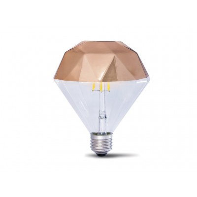 LAMPARA DECORATIVA FILAMENTO LED PRISMA COBRE E27 10W 2700K 360º 230V