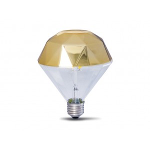 LAMPARA DECORATIVA FILAMENTO LED PRISMA ORO E27 10W 2700K 360º 230V