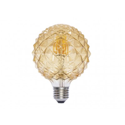 LAMPARA DECORATIVA FILAMENTO LED GLOBO AMBAR E27 6W 2700K 360º 230V