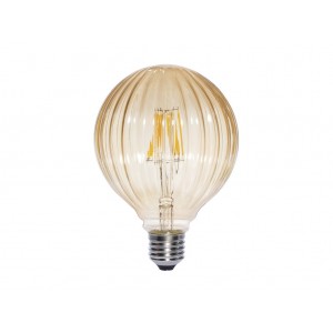 LAMPARA DECORATIVA FILAMENTO LED GLOBO AMBAR E27 6W 2700K 360º 230V