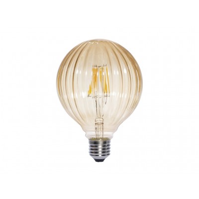 LAMPARA DECORATIVA FILAMENTO LED GLOBO AMBAR E27 6W 2700K 360º 230V