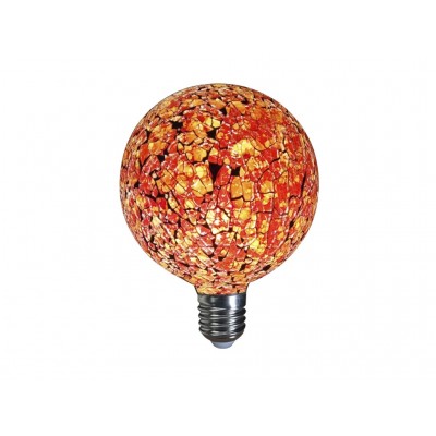 LAMPARA DECORATIVA FILAMENTO LED GLOBO TIFFANY E27 4W 360º 230V NARANJA