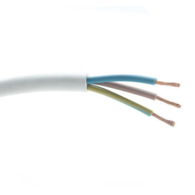 Cable Redondo Transparente 3 Hilos. 3 x 0.75mm. 1 metro