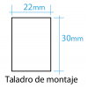 Interruptor rectangular tres posiciones tecla negra 16 Amp 250V