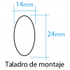 Interruptor ovalado tecla negra 10 Amp 250V